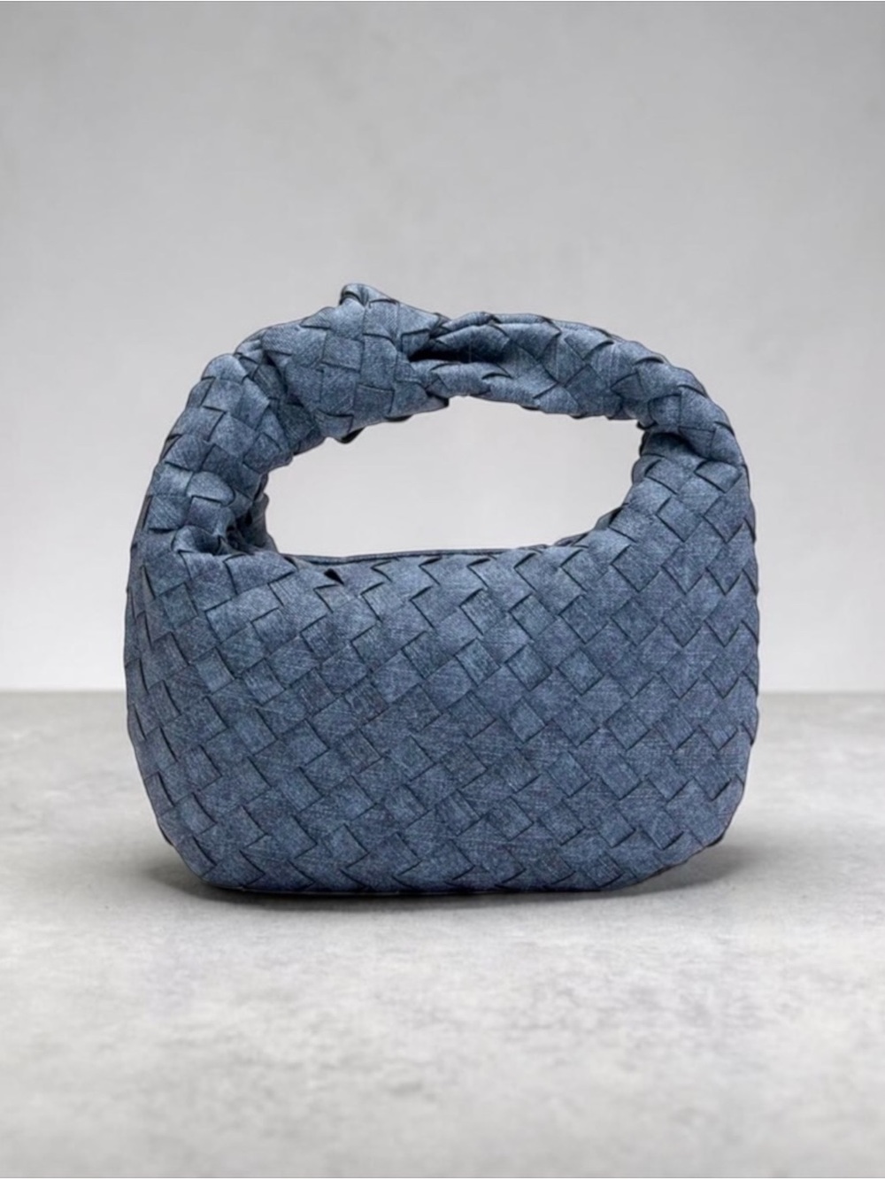 Urban Expressions Denim Woven Knot Bag,NWT
